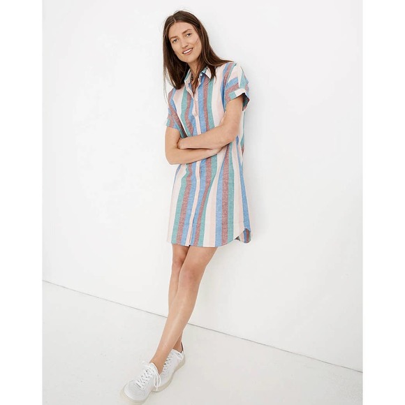 Madewell Central Shirtdress in Flagstaff Stripe Size Style #L8751 Size XS